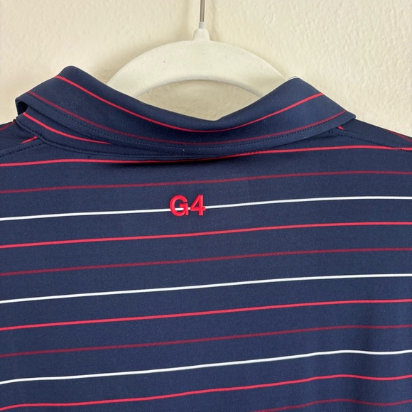 G/Fore Golf Polo Men’s Size Medium Red White & Blue Short Sleeve Performance - Picture 5 of 7